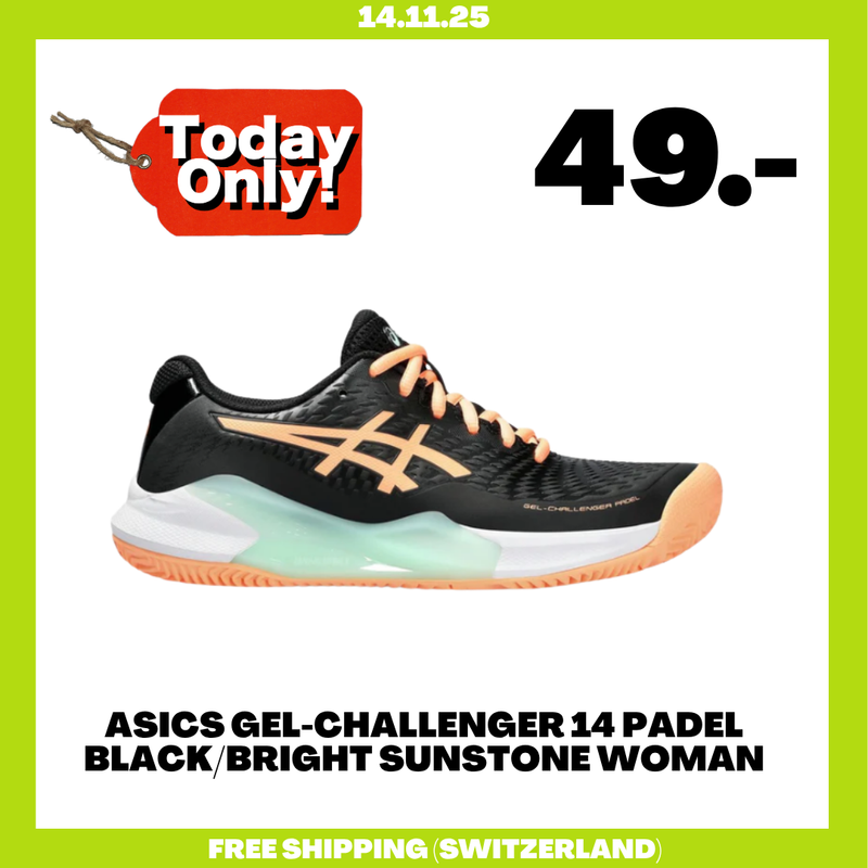 ASICS GEL-CHALLENGER 14 PADEL BLACK/BRIGHT SUNSTONE WOMAN