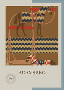 Adamsbro Poster Zickzack Kamel mit Rahmen