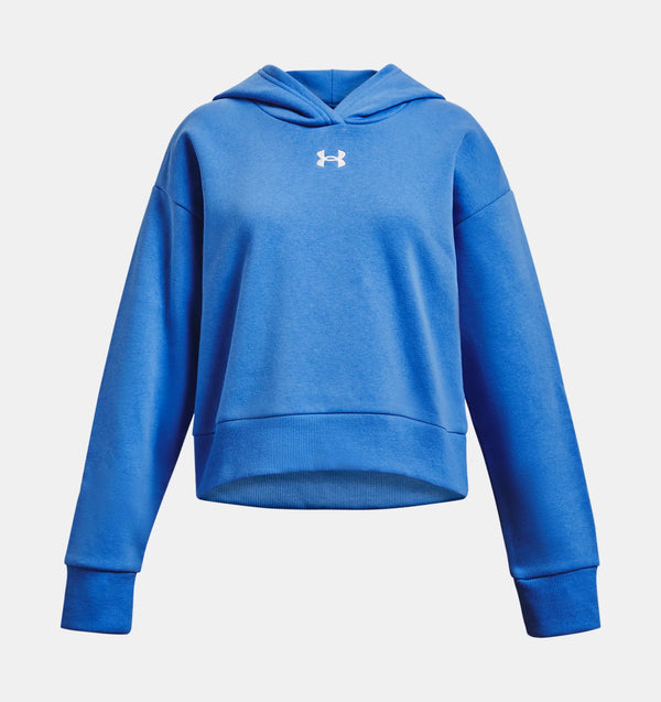 UNDER ARMOUR RIVAL FLEECE CROP HOODIE WATER GIRL