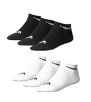 HEAD SNEAKER SOCKS WHITE + BLACK (6X)