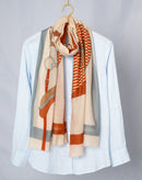 ADAMSBRO CASHMERE SCARF SYMBOL SADDLE