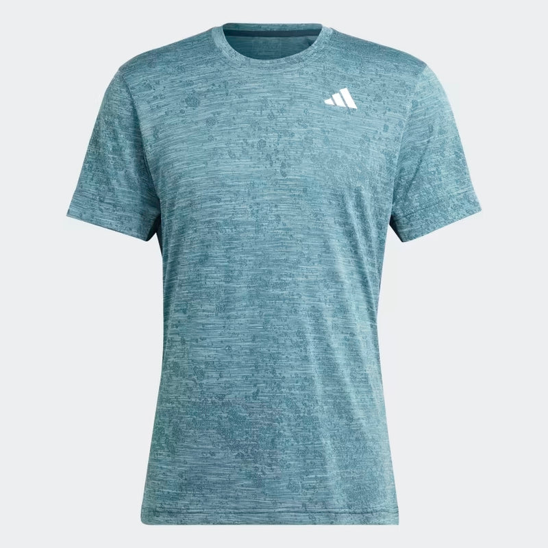 ADIDAS TENNIS FREELIFT TEE NIGHT/AQUA MAN