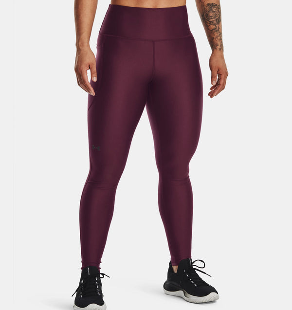 UNDER ARMOUR HEATGEAR® NO-SLIP WAISTBAND FULL-LENGTH LEGGINGS DARK MAROON WOMAN