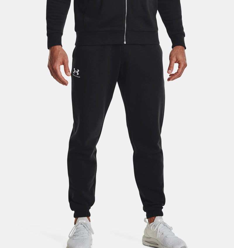 UNDER ARMOUR ESSENTIAL FLEECE JOGGERS BLACK MAN