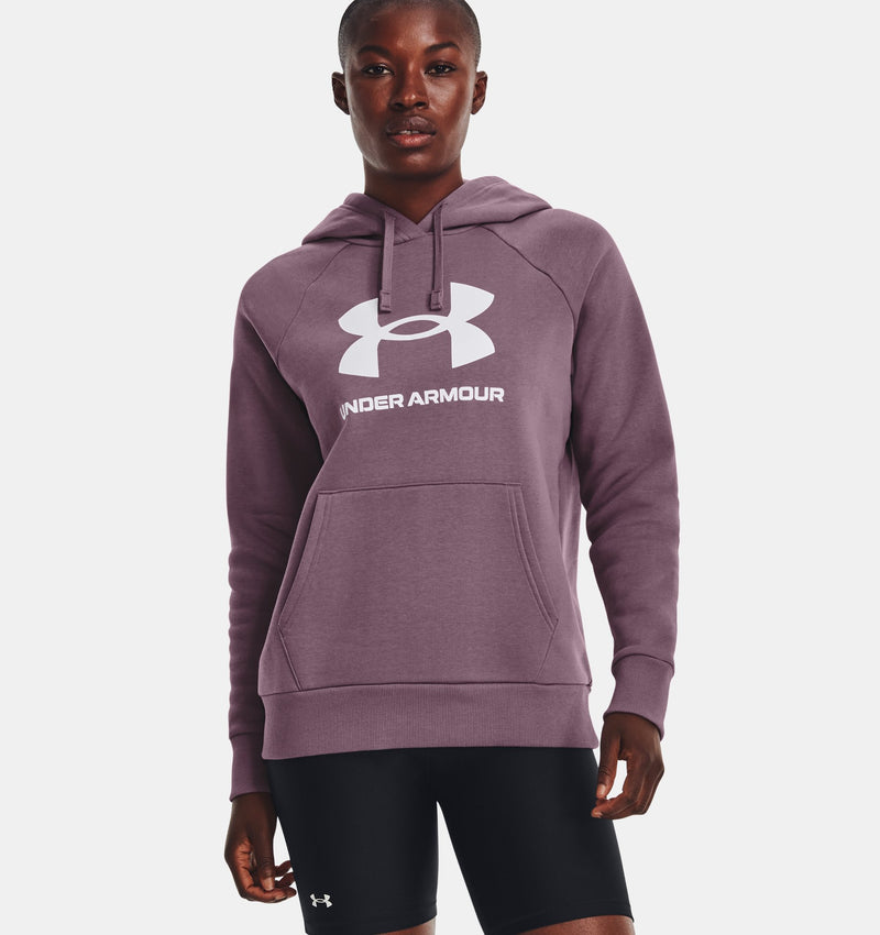 UNDER ARMOUR RIVAL FLEECE BIG LOGO HOODIE MISTY PURPLE WOMAN