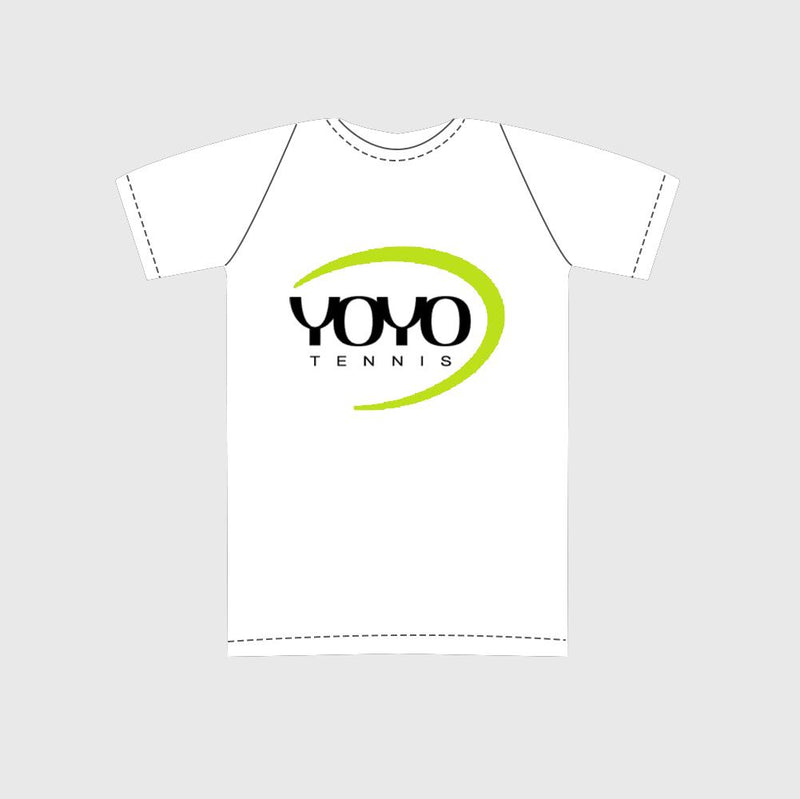 YOYO-TENNIS T-SHIRT CLASSIC WHITE/GREEN JUNIOR