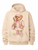 YOYO-TENNIS KAPUZENPULLOVER TENNIS TEDDY BEIGE/PINK JUNIOR