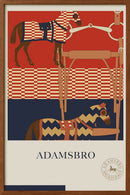 ADAMSBRO POSTER ZIG ZAG MARINE MIT RAHMEN