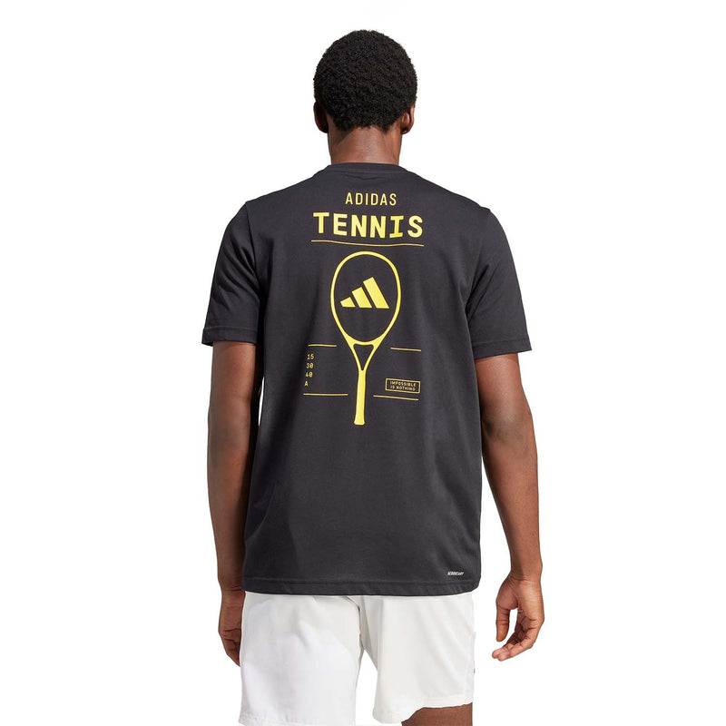 ADIDAS TENNIS GRAPHIC TEE BLACK MAN