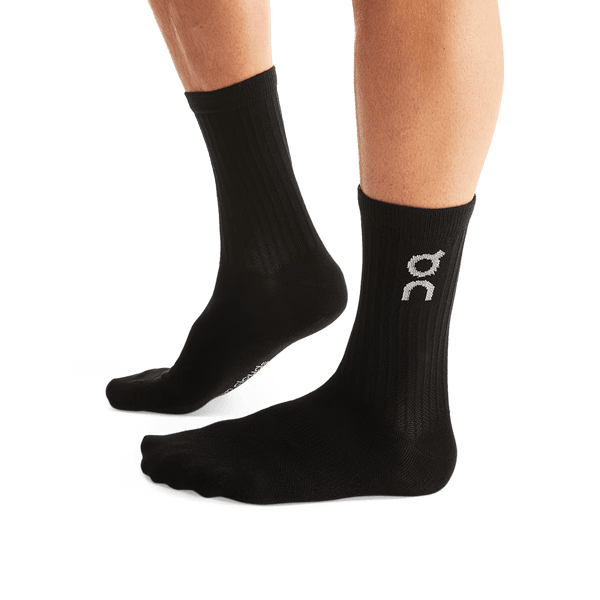 ON LOGO SOCK BLACK UNISEX (3X)