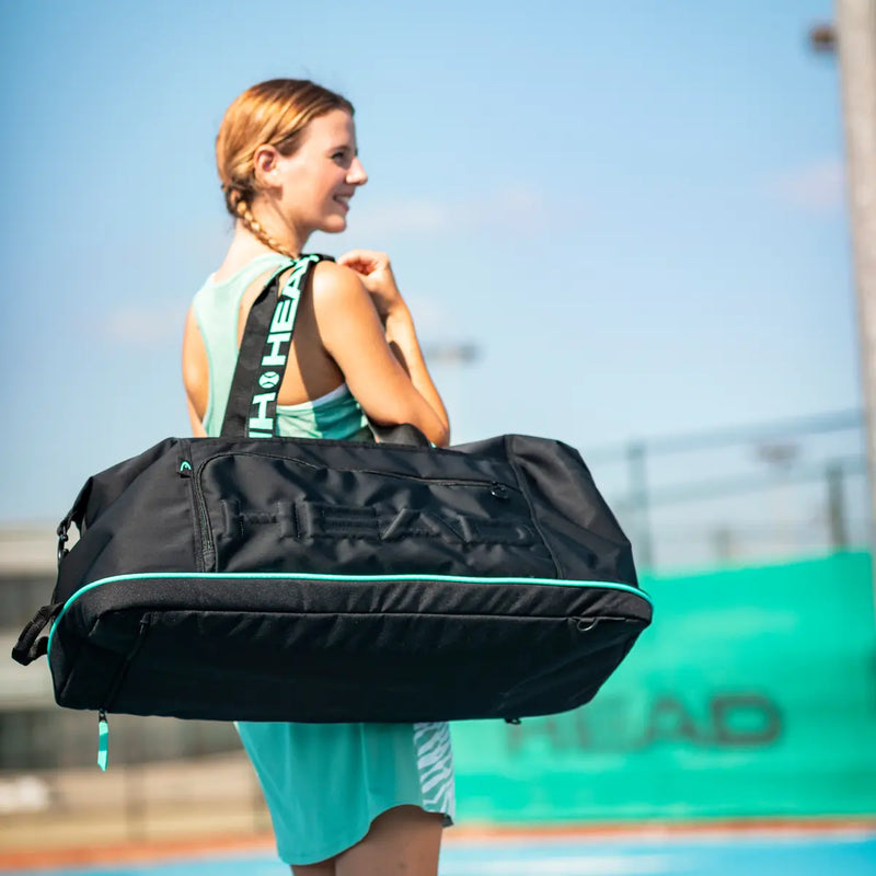HEAD COCO DUFFLE BAG BLACK/MINT