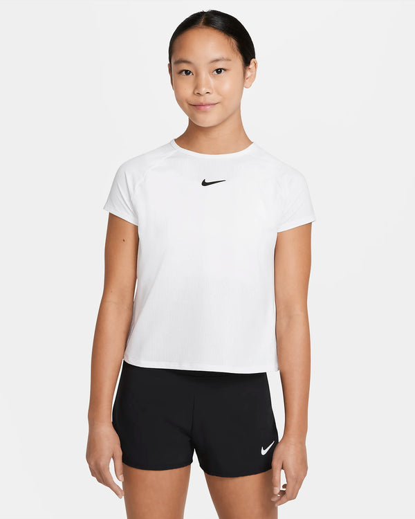 NIKE COURT DRI-FIT VICTORY SHORT SLEEVE TENNIS TOP GIRL