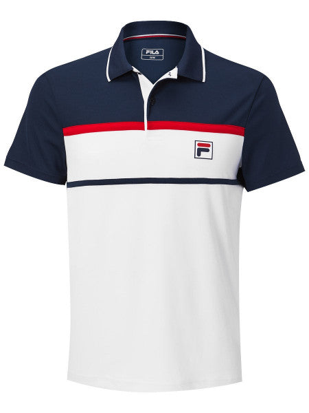 FILA POLO ANTON WHITE/PEACOAT BLUE MAN