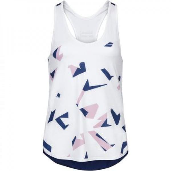BABOLAT COMPLETE TANK TOP WHITE/BLUE GIRL