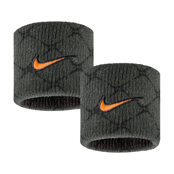 NIKE ARMBAND MIT AUFDRUCK GRAU/ORANGE (2X)