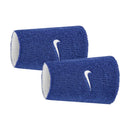 NIKE JUMBO SCHWEISSBÄNDER FÜR DAS HANDGELENK WENDBAR BLAU WEISS (2X)