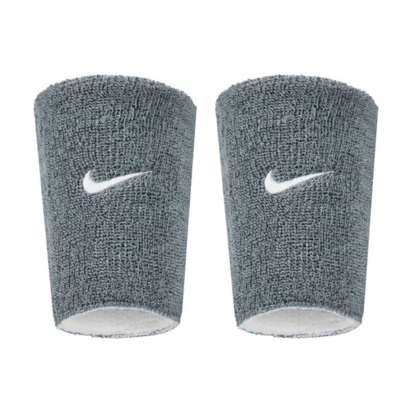 NIKE JUMBO WRISTBANDS REVERSIBLE GREY WHITE (2X)