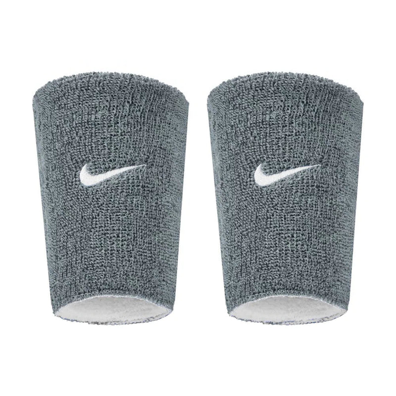 NIKE JUMBO WRISTBANDS REVERSIBLE GREY WHITE (2X)