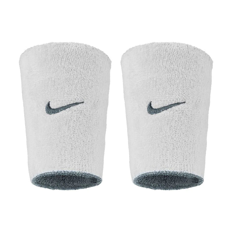 NIKE JUMBO WRISTBANDS REVERSIBLE GREY WHITE (2X)