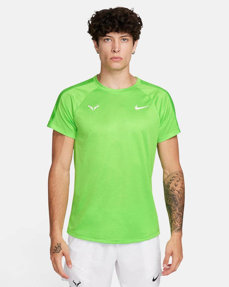 NIKE RAFA CHALLENGER DRI-FIT SHORT-SLEEVE TENNIS TOP ACTIONE GREEN MAN