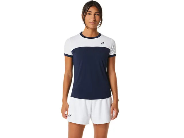 ASICS T-SHIRT COURT SS TOP MIDNIGHT/WHITE WOMAN