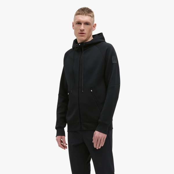 ON-RUNNING ZIPPED HOODIE BLACK MAN