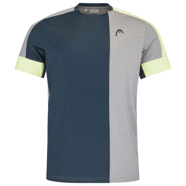 HEAD PADEL TECH T-SHIRT GREY/LIME MAN