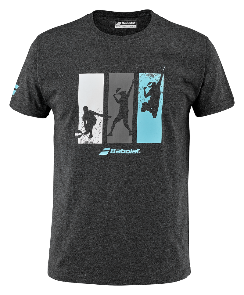 BABOLAT PADEL COTTON TEE BLACK MAN