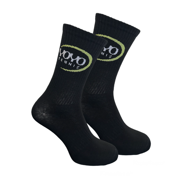 YOYO-TENNIS CREW SOCKS BLACK (1X)