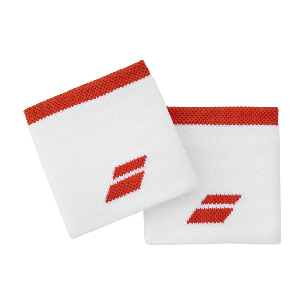 BABOLAT WRISTBAND WHITE/RED (2X)