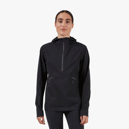 ON-RUNNING WATERPROOF ANORAK BLACK WOMAN